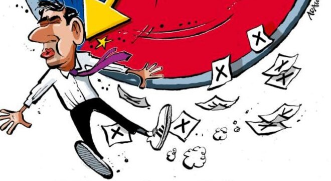 Крызіс торы ў Вялікабрытанія. Як яго бачаць карыкатурысты Агонія торы. Дасье ў карыкатурах