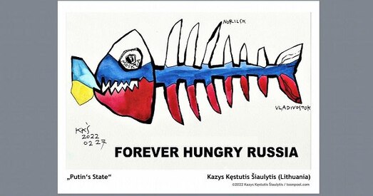 Вайна Расіі супраць Украіны ў карыкатурах