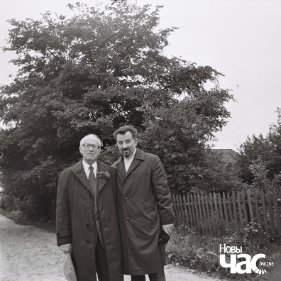 Пятрусь Броўка і Рыгор Барадулін. Фота з архіву Рыгора Барадуліна Пятрусь Броўка і Рыгор Барадулін. Фота з архіву Рыгора Барадуліна