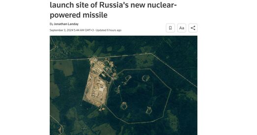 Даследнікі, падобна, знайшлі месца базавання новай расійскай ракеты з ядзерным рухавіком