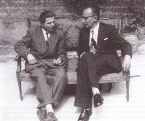 Мікола Равенскі і Алесь Карповіч. Лювен, травень 1952 г. Мікола Равенскі і Алесь Карповіч. Лювен, травень 1952 г.