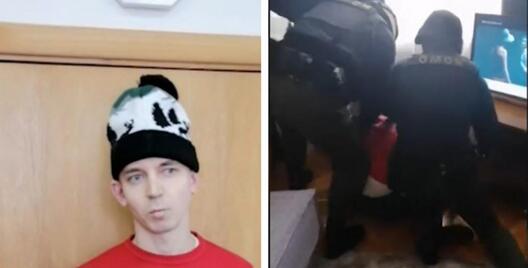 Затрыманне Аляксандра Петушкова. Кадры з відэа Затрыманне Аляксандра Петушкова. Кадры з відэа