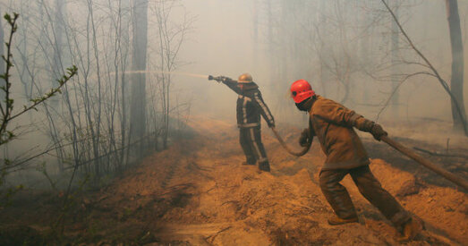Пажар у Чарнобыльскай зоне патушаны. Дапамаглі дажджы