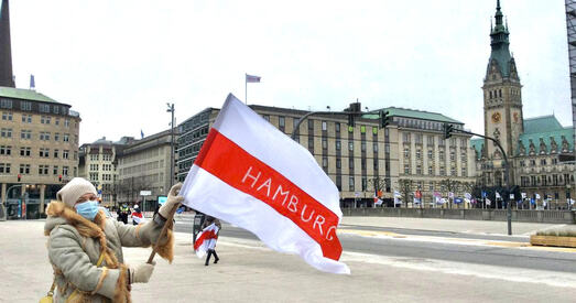 Беларусы Гамбурга таксама выйшлі на акцыю салідарнасці