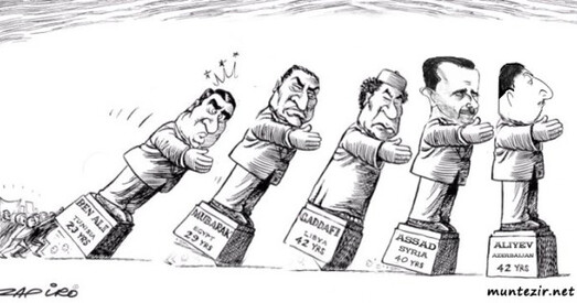 Дасье ў карыкатурах: Юбілей арабскай вясны