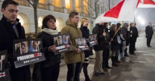 У Варшаве прайшла акцыя салідарнасці з беларускімі палітзняволенымі