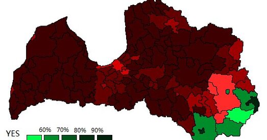 У Латвіі больш за 70% насельніцтва прагаласавалі супраць рускай як дзяржаўнай мовы