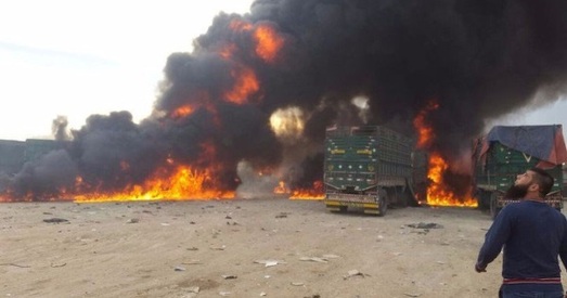 У Сірыі разбомблены турэцкі гуманітарны канвой, падазраюць расійскую авіяцыю