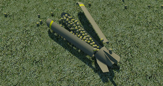 Рускія войскі ўжылі на Данбасе забароненыя міжнароднымі канвенцыямі касетныя боепрыпасы