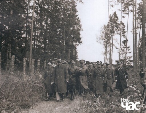Прэзідэнт Ігнацы Масціцкі на мяжы с СССР у Заходняй Беларусі, сярэдзіна 1930-х гадоў Прэзідэнт Ігнацы Масціцкі на мяжы с СССР у Заходняй Беларусі, сярэдзіна 1930-х гадоў