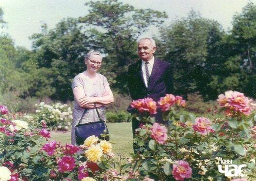 Аляксандр і Марыя Стагановічы ў парку ў Нью-Брансвіку Аляксандр і Марыя Стагановічы ў парку ў Нью-Брансвіку