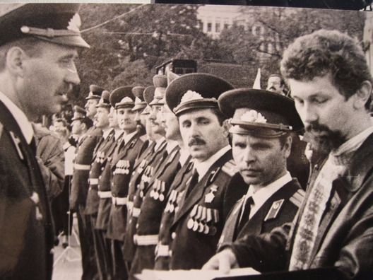 Падчас прысягі Беларусі 8 верасня 1992 года Падчас прысягі Беларусі 8 верасня 1992 года