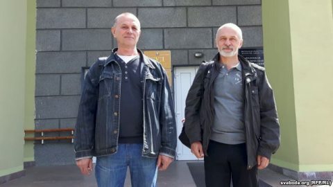 Мікола Шарах і Віктар Стукаў. Фота "Радыё Свабода" Мікола Шарах і Віктар Стукаў. Фота "Радыё Свабода"