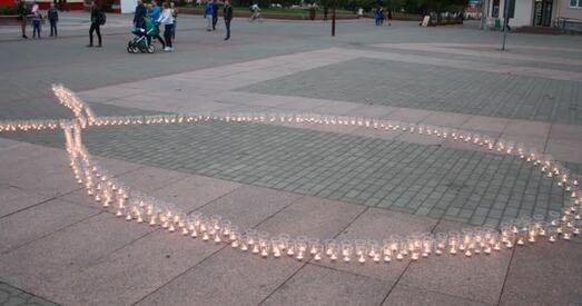 400 знічак запалілі ў цэнтры Гародні